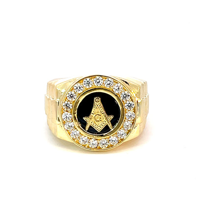 Elegant Gold Masonic Ring