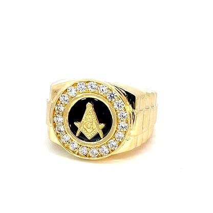 Elegant Gold Masonic Ring