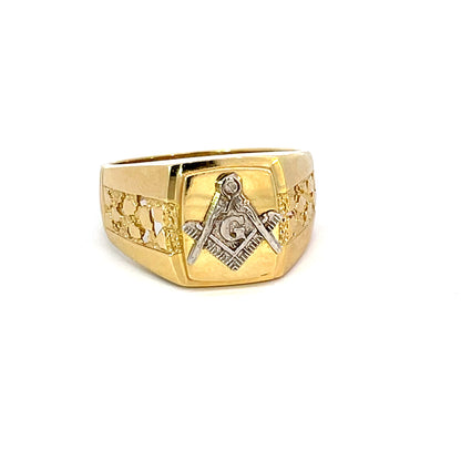 Elegant Gold Masonic Ring