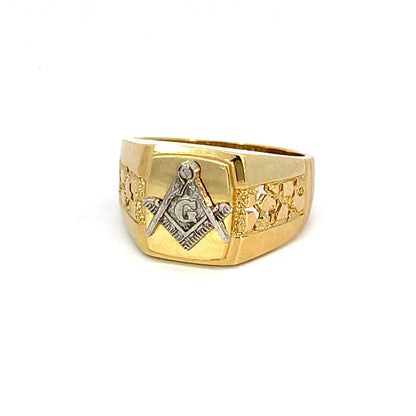 Elegant Gold Masonic Ring