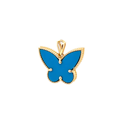 Elegant Blue Butterfly Pendant