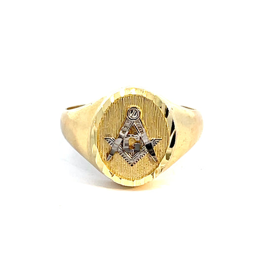 Elegant Gold Masonic Ring