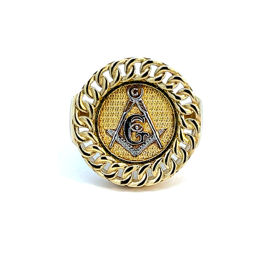 Elegant Masonic Gold Ring