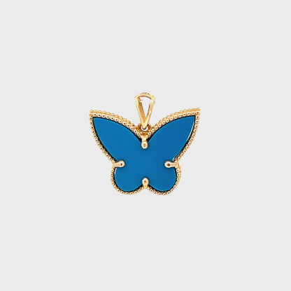 Elegant Blue Butterfly Pendant